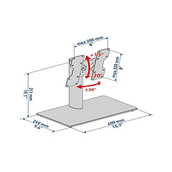 PIED TV POUR 14 A 32" INCLINABLE&ORIENTA