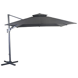 Proloisirs Parasol déporté inclinable et orientable Bioclim 3 x 3 m gris.