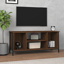 Maison Chic Meuble TV scandinave - Banc TV pour salon chêne marron 102x35x45 cm bois d'ingénierie -MN75370