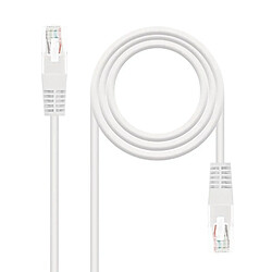 Câble réseau Nanocable Rj45 couleur blanche 2 mètres