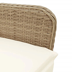 Acheter vidaXL Ensemble de bistro de jardin 9 pcs coussins beige poly rotin