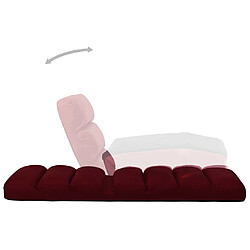 Acheter vidaXL Chaise pliable de sol Rouge bordeaux Similicuir