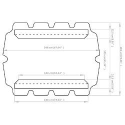 vidaXL Toit de rechange de balançoire Beige 188/168x145/110 cm pas cher