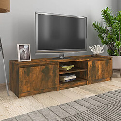 vidaXL Meuble TV Chêne fumé 140x40x35,5 cm Bois d'ingénierie