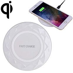 Wewoo Chargeur sans fil blanc pour iPhone X et 8 8 Plus, Galaxy S8 S8 +, Huawei, Xiaomi, LG, Nokia, Google autres smartphone DC5V sans standard à chargement rapide Diamond Qi, longueur de câble: 1 m,