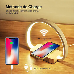 Lampe de Chevet Chargeur sans Fil, Lampe de Table Tactile avec Port USB, Lampe de Bureau LED avec 3 Niveaux de Luminosié et Gradation Continue pour Lecture, le Chevet, la Chambre, le Salon, le Bureau