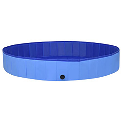 vidaXL Piscine pliable pour chiens Bleu 300x40 cm PVC