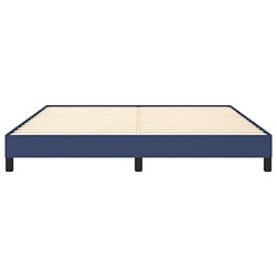 Acheter vidaXL Cadre de lit sans matelas bleu 160x200 cm tissu