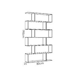 Vente-Unique Etagère haute TOMINI - 6 cases - Coloris : Blanc pas cher