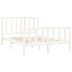 Acheter Maison Chic Lit adulte - Lit simple Cadre de lit,Structure du lit Contemporain Blanc Bois de pin massif 120x200 cm -MN56817