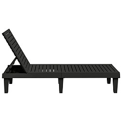 Acheter Maison Chic Chaise longue, Transat noir 155x58x83 cm polypropylène