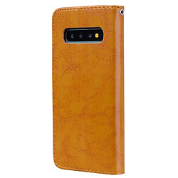 Wewoo étuis en cuir Coque Housse Etui à rabat horizontal de texture Business Style Oil pour Galaxy S10, avec porte-cartes (portefeuille)