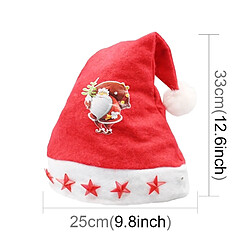 Wewoo Décoration de Noël à porter de Tissu Nappé Santa Hat Light Enfants à cinq branches motif Dressing chapeau, livraison aléatoire