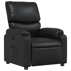 vidaXL Fauteuil inclinable Noir Similicuir