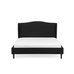 Acheter Beliani Lit double en tissu noir 140x200 cm COLMAR