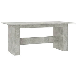 Maison Chic Table de salle à manger,Table à dîner Gris béton 180x90x76 cm Aggloméré -GKD72349