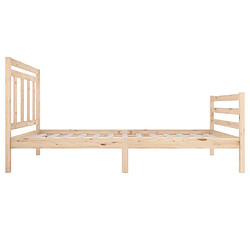 Maison Chic Lit adulte - Lit simple Cadre de lit,Structure du lit Contemporain Bois massif 90x200 cm -MN88975 pas cher