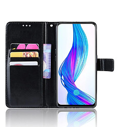 Wewoo Housse Coque en cuir à rabat horizontal pour Crazy Horse Texture horizontale OPPO Realme X / OPPO K3avec porte-carte et fentes cartes et cadre photo Noir pas cher