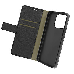 Avizar Étui pour Honor X6a Clapet Portefeuille Support Vidéo Série Essential Noir