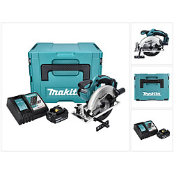 Makita DSS 611 RM1J 18V Li-ion Scie Circulaire sans fil 165mm + Coffret Makpac + 1x Batterie BL1840 4,0 Ah + Chargeur DC 18 RC