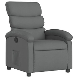 Maison Chic Fauteuil inclinable,Fauteuil luxe de relaxation Gris foncé Tissu -MN24402