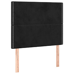 vidaXL Têtes de lit 2 pcs Noir 80x5x78/88 cm Velours