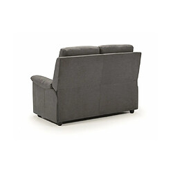 Avis Pegane Ensemble canapé de 3 places relax manuel + canapé de 2 places fixes en tissu couleur Gris foncé