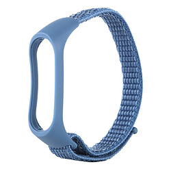 Wewoo Bracelet pour montre connectée Smartwatch en tissé nylon Xiaomi Mi Band 3/4 bleu