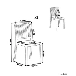 Avis Beliani Chaise de jardin SERSALE Matière synthétique Blanc