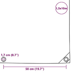 vidaXL Bâche 650 g / m² 1,5 x 10 m Bleu pas cher