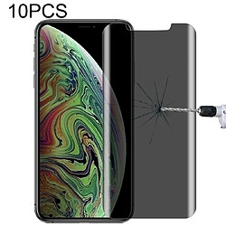 Wewoo Film de verre trempé 10PCS 9H dureté de la surface 180 degrés Protection d'écran anti-reflets pour iPhone XS Max