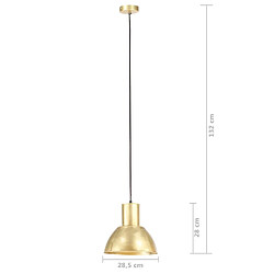 vidaXL Lampe suspendue 25 W Laiton Rond 28,5 cm E27 pas cher