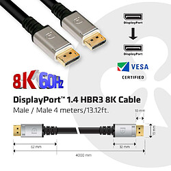 Club 3D CLUB3D DisplayPort 1.4 HBR3 8K Cable M/M 4m /13.12ft