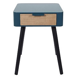 Acheter Toilinux Table de chevet 1 tiroir en MDF - Bleu Canard