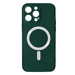 Avizar Coque pour iPhone 14 Pro Max Magsafe Semi Rigide Soft-Touch vert foncé