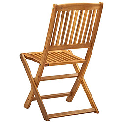 Maison Chic Lot de 4 Chaises pliables d'extérieur| chaises Relax de jardin Bois d'acacia solide -GKD28457 pas cher