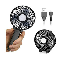 Avis CHRONUS Mini Ventilateur De Poche, Ventilateur De Refroidissement De Table de Bureau Portable Personnel Pliable, Rechargeable par USB (Noir)