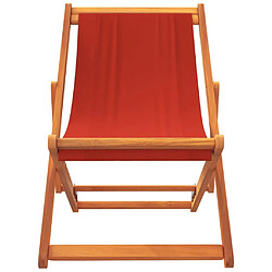 Acheter Maison Chic Lot de 2 Chaises de plage pliables | Chaises Relax d'extérieur rouge tissu -GKD20509