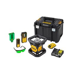 Niveau laser rotatif vert sansfil à double pente Dewalt DCE079D1G 18 V batterie 2 Ah chargeur