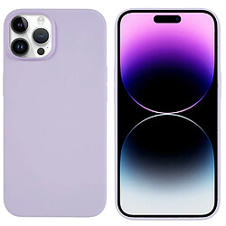 Coque en silicone anti-rayures, magnétique pour votre iPhone 14 Pro - violet clair