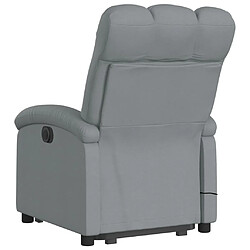 Avis vidaXL Fauteuil de massage inclinable Gris clair Tissu