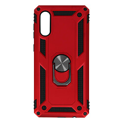 Avizar Coque Samsung Galaxy A02 Antichoc Bi-matière Bague Support Vidéo rouge