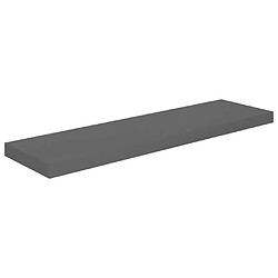 Avis Maison Chic Lot de 2 Étagère murale flottante,Etagère de rangement Gris brillant 90x23,5x3,8 cm MDF -MN52999