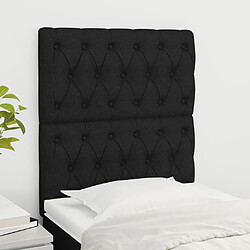 vidaXL Têtes de lit 2 pcs Noir 80x7x78/88 cm Tissu