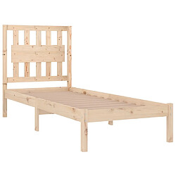 Acheter Maison Chic Lit adulte - Lit simple Cadre de lit,Structure du lit Contemporain Bois de pin massif 90x200 cm -MN69357