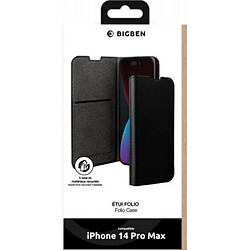 Folio Wallet iPhone 14 Pro Max Noir - 65% Plastique recyclé Certifié GRS Bigben