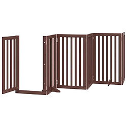 Avis vidaXL Barrière pour chien porte pliable 15 panneaux bois de peuplier