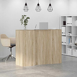 Avis vidaXL Bureau réception chêne sonoma 135x50x103,5 cm bois d'ingénierie