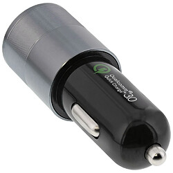 Adaptateur secteur du chargeur de voiture USB InLine® Charge rapide 3.0, 12 / 24VDC - 5V CC / 3A, USB-A + USB Type-C, noir