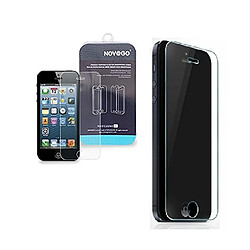 Novago Film en verre trempé résistant pour iPhone 5, iPhone 5S, iPhone SE ( + Coque Transparente Offerte )